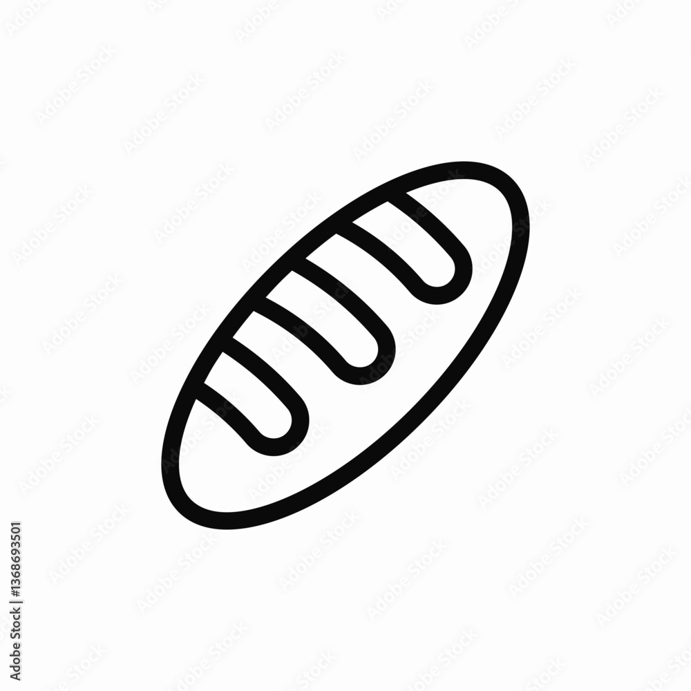 bread loaf icon sign vector bread loaf icon sign vector