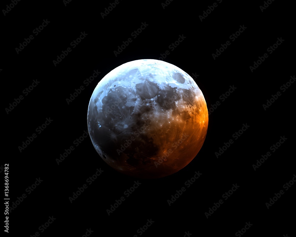 A detailed photograph depicting a celestial body in the vast black cosmos A detailed photograph depicting a celestial body in the vast black cosmos
