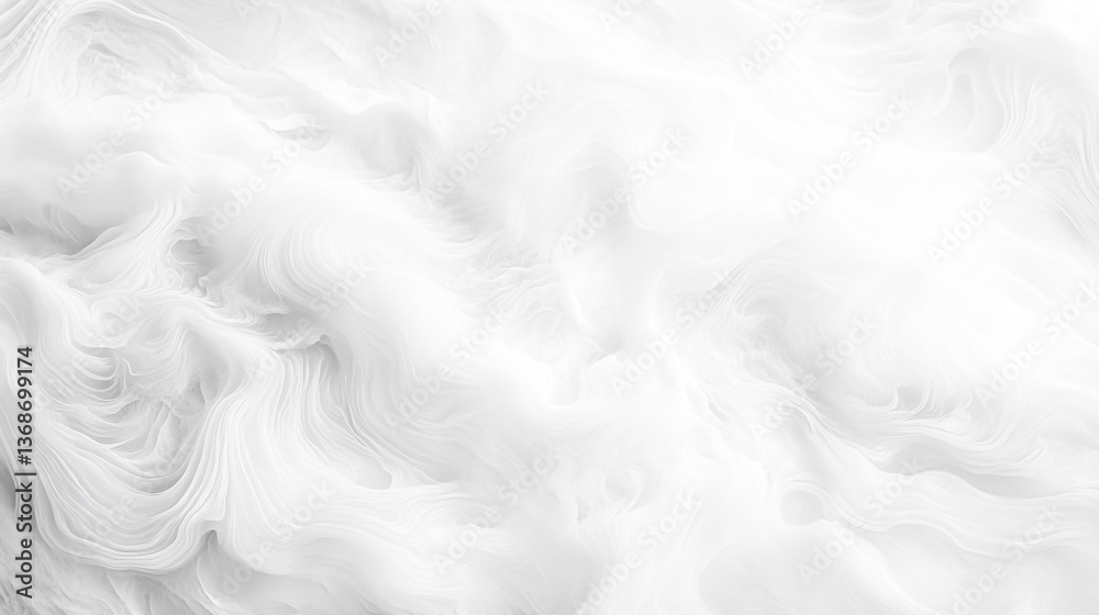 Elegant White Curly Marble with Intricate Veining and Luxurious Texture Elegant White Curly Marble with Intricate Veining and Luxurious Texture