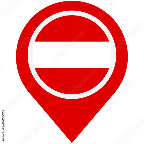 Free Download Discover Austria: A vibrant red map pin showcasing the Austrian flag, symbolizing travel, exploration, and the beauty of Austrian landscapes. - GFXLoad