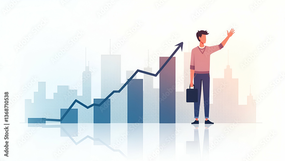 Flat Double Exposure Graphic Concept: Merging Stock Market and Forex Trading Charts in a Cute Vector Illustration for Smart Business Insights Flat Double Exposure Graphic Concept: Merging Stock Market and Forex Trading Charts in a Cute Vector Illustration for Smart Business Insights
