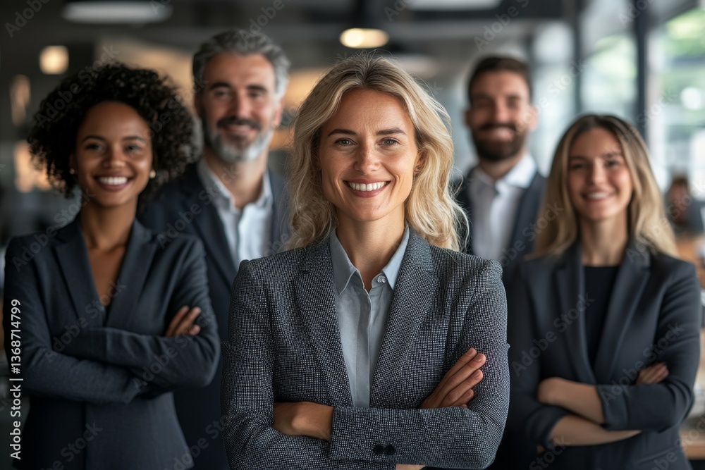Business people standing together as a team Business people standing together as a team