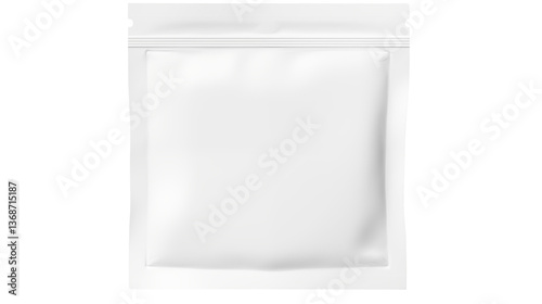 White blank pouch packaging mockup template for food product or cosmetic isolated design vector transparent backgroundisolated on transparent background	 photo