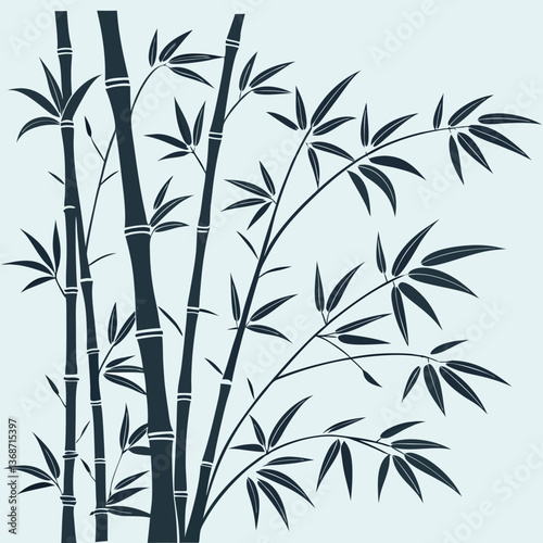 Sugarcane silhouette vector illustration with detailed stalks and leaves on a transparent background