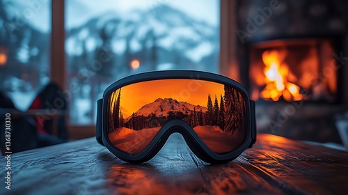 sunglasses on the snow