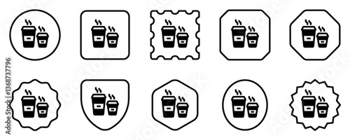 Editable takeout coffee cup sizes vector icon. Cafe, coffee shop, restaurant, drink, beverages. Part of a big icon set family. Perfect for web and app interfaces, presentations, infographics, etc