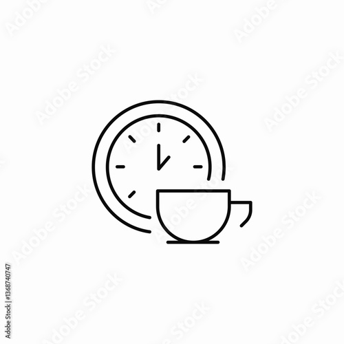 break coffee time icon sign vector