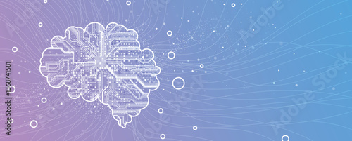 Human brain concept of high technology
