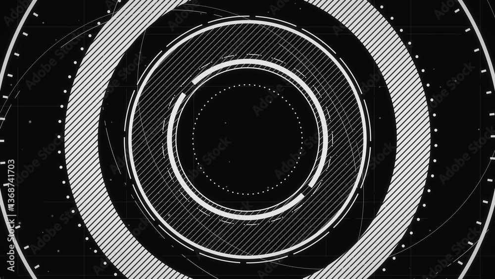 Obraz premium 円形の設計イメージのスタイリッシュな背景 - ブラック