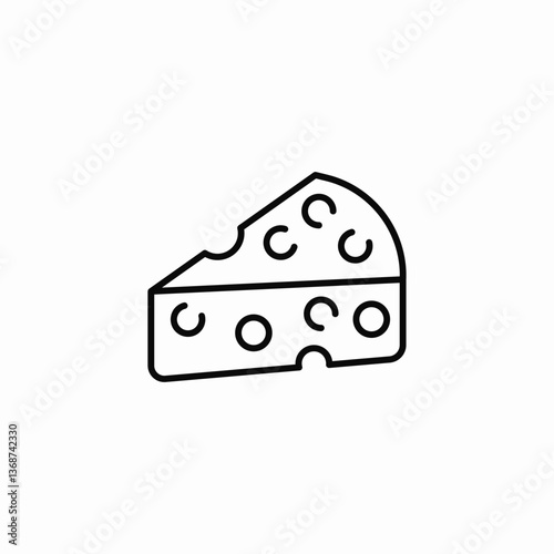 hole cheese icon sign vector
