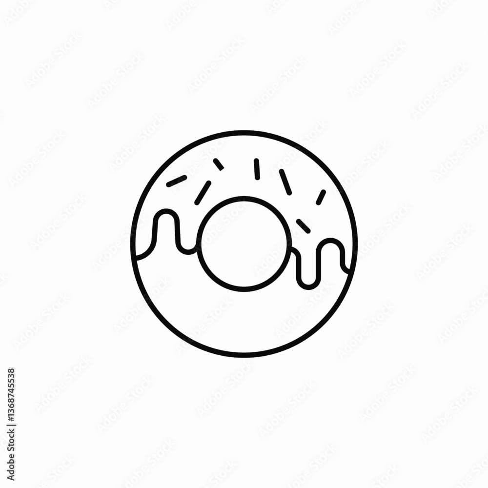 sprikle donut icon sign vector sprikle donut icon sign vector