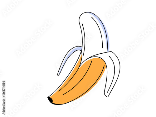 banana isolated on white
