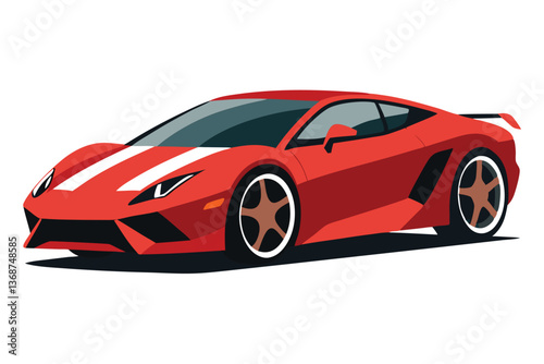 Speed and Style: A dynamic red sports car embodies speed, luxury, and the thrill of the open road, capturing the essence of automotive excellence.