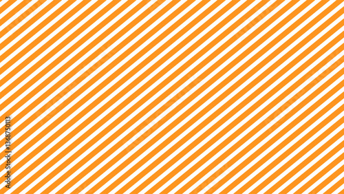 Orange and white diagonals stripes background, orange seamless pattern wallpaper.