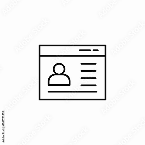 account window icon sign vector