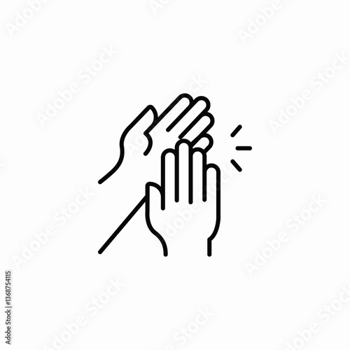 audience applause icon sign vector