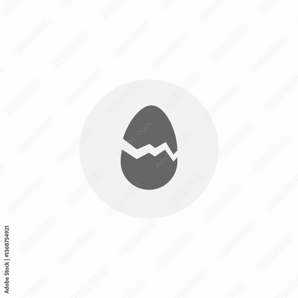 cracked egg icon sign vector cracked egg icon sign vector