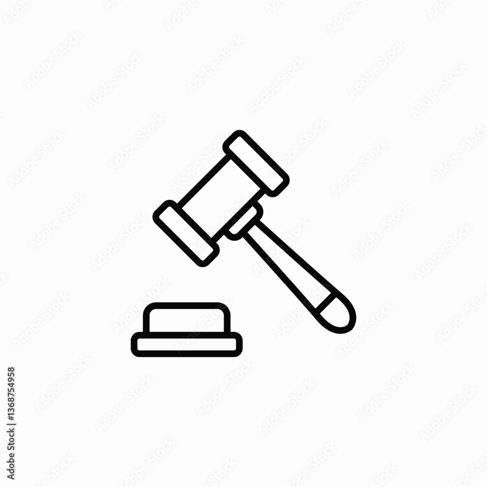 court decision icon sign vector