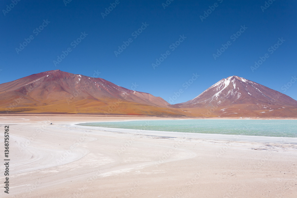 The green Laguna Verde,Bolivia