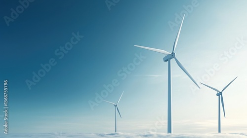 Wallpaper Mural Renewable energy generation wind farm sustainable technology open landscape aerial view green future Torontodigital.ca