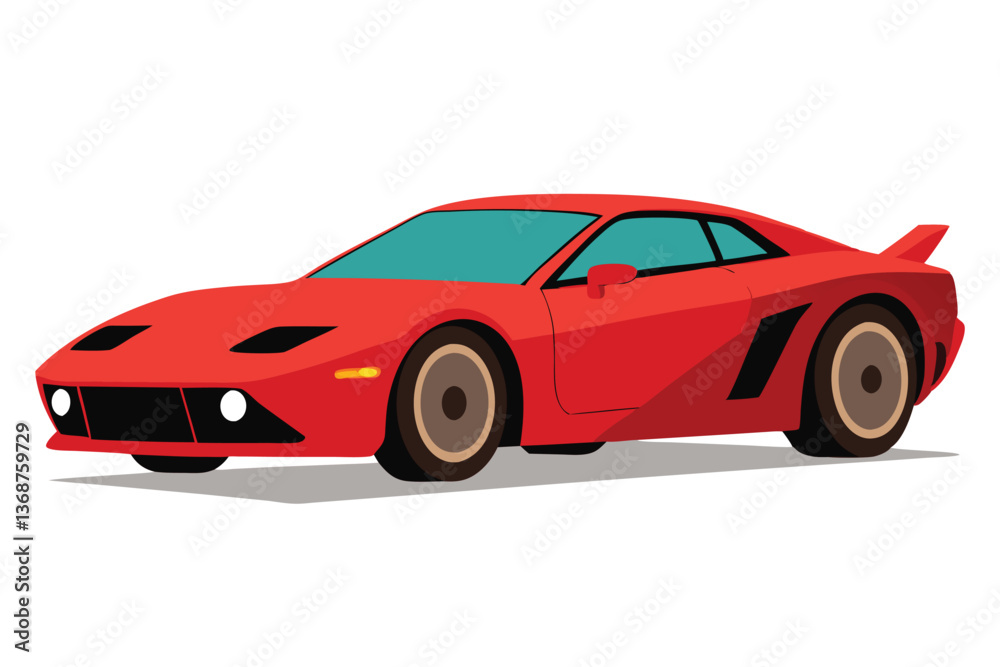 Red sports car isolated on white background Red sports car isolated on white background