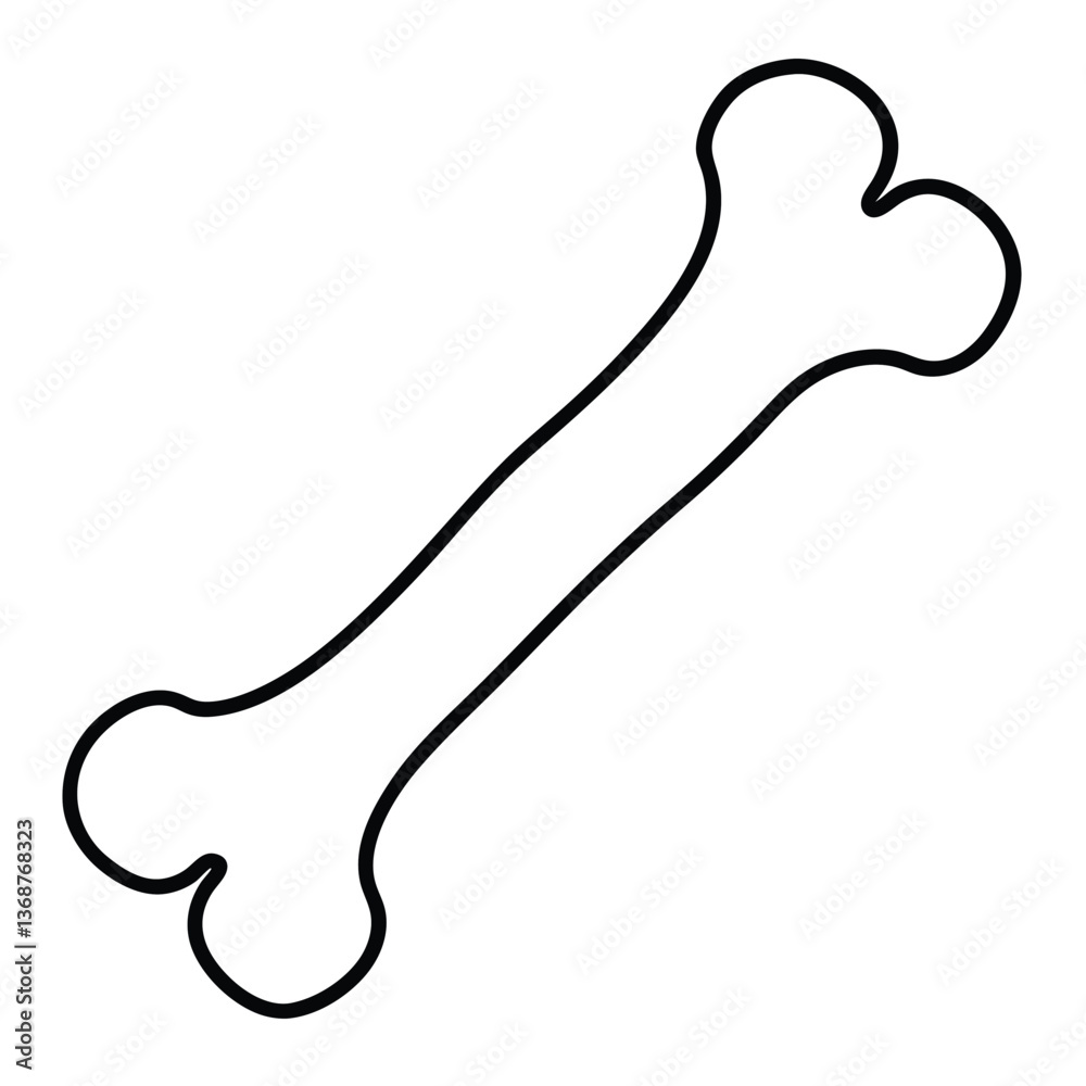 Dog Bone Line Art Vector Dog Bone Line Art Vector