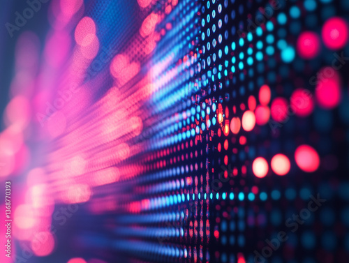 Wallpaper Mural High detail macro shot of colorful LED screen pixels showcasing intricate lighting patterns and vibrant hues Torontodigital.ca