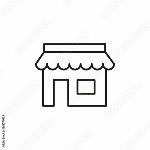 local shop icon sign vector