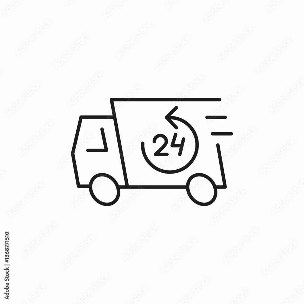 nonstop service icon sign vector nonstop service icon sign vector