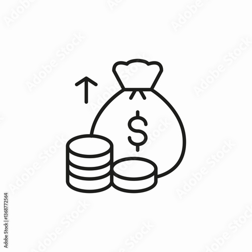 savings growth icon sign vector