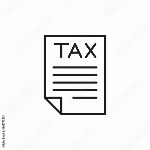 tax paperwork icon sign vector