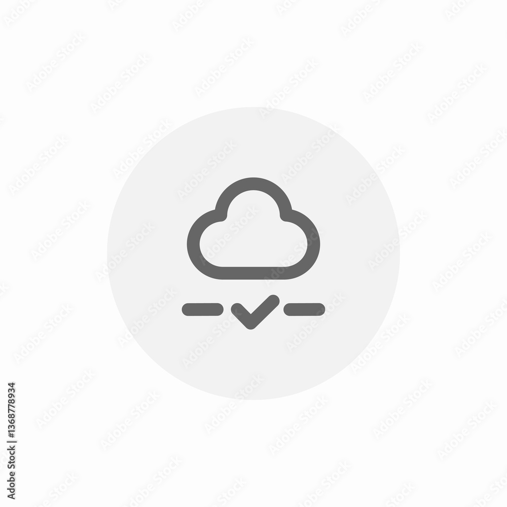 cloud success icon sign vector cloud success icon sign vector