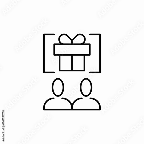 gift share icon sign vector