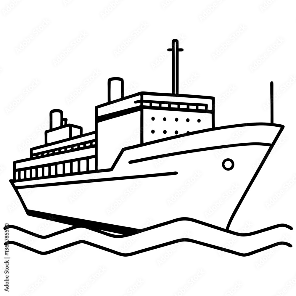 vector illustration of a ship vector illustration of a ship