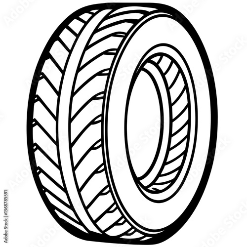 set of tires isolated on white