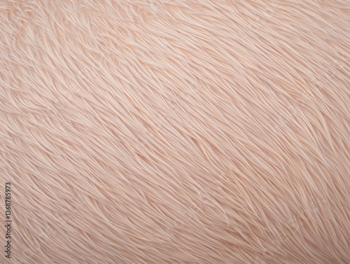 Close Texture of Pig Fur with Fine Hair Details