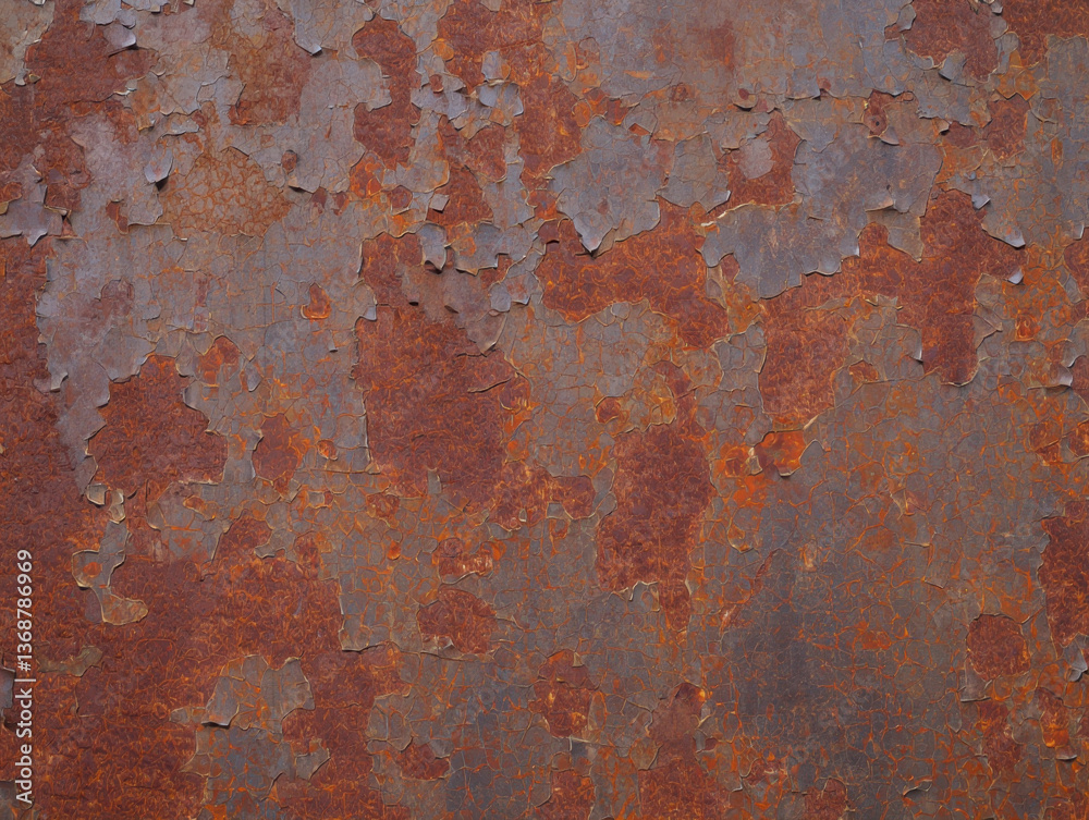 Weathered Metal Surface with Peeling Paint and Rust Weathered Metal Surface with Peeling Paint and Rust