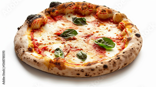 Pizza Margherita Amidst Quiet Solitude on white background.PNG