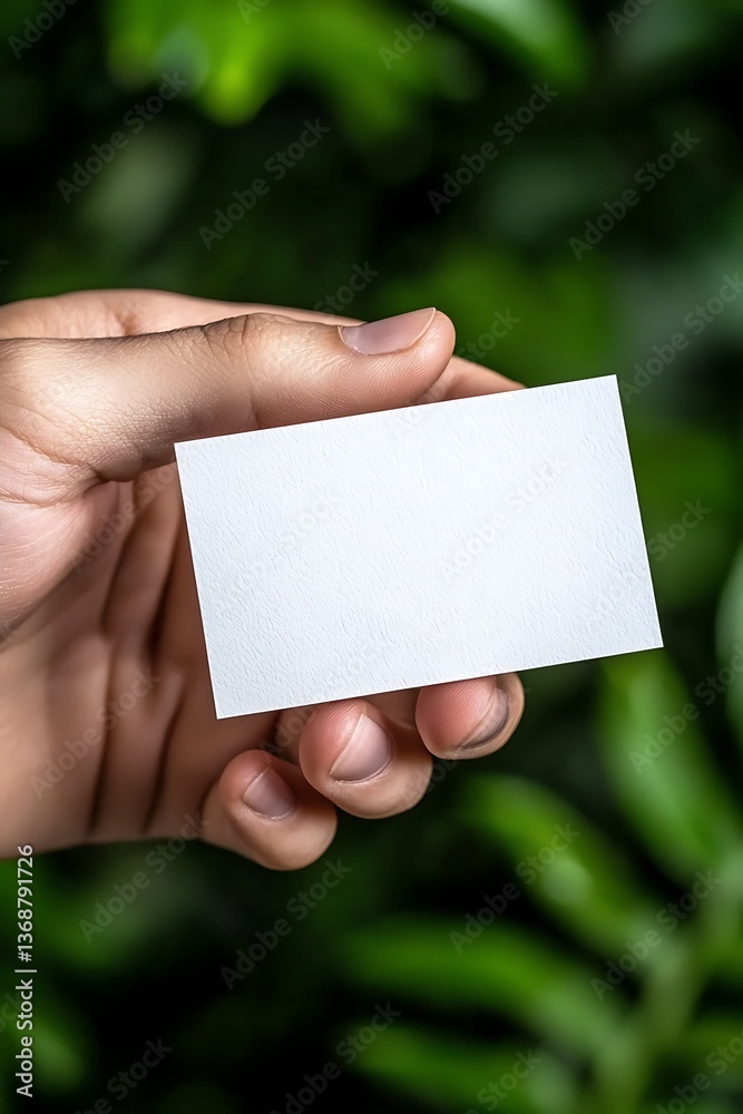 Hand Holding Blank Business Card Hand Holding Blank Business Card