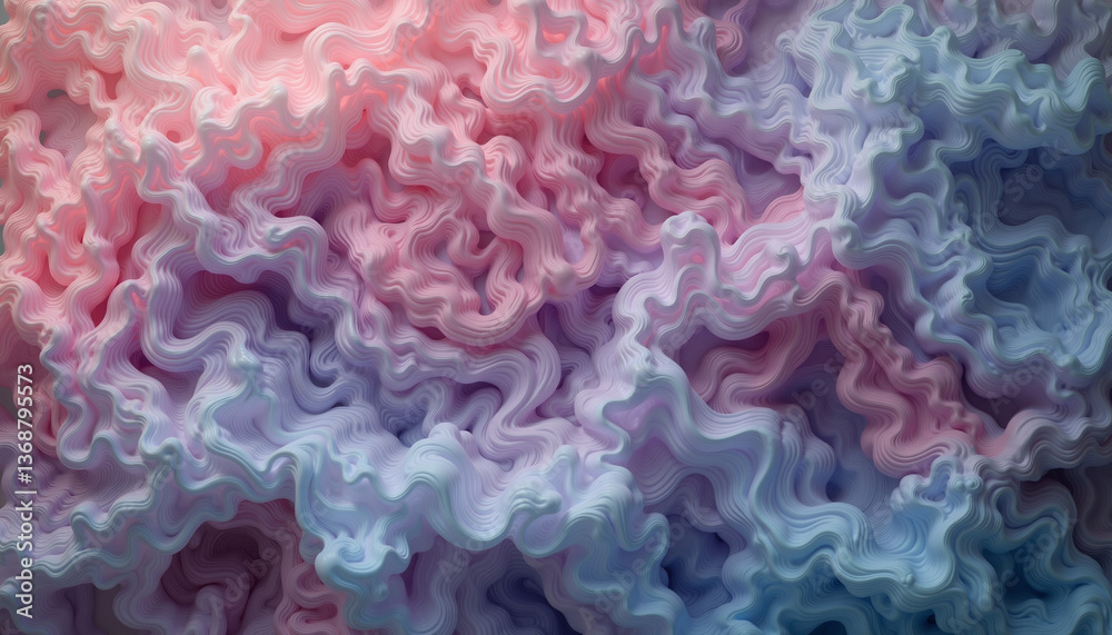 Fototapeta premium Soft smoky texture pattern with shades of pink and blue, serene beauty