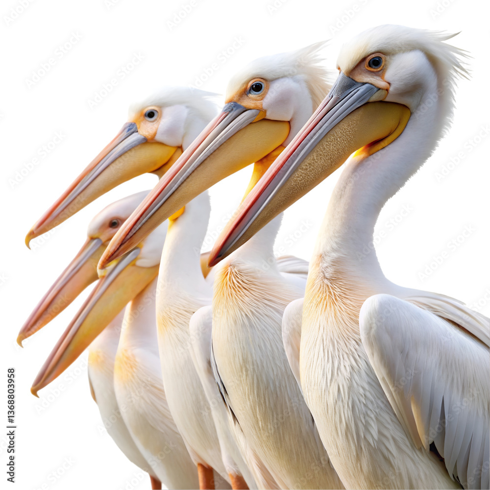 Pelicans isolated on transparent background
Pelicans isolated on transparent background