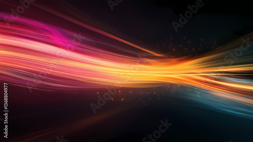 A sudden flash of energy illuminates the dark background, providing a momentary glow. Fleeting Light. Illustration