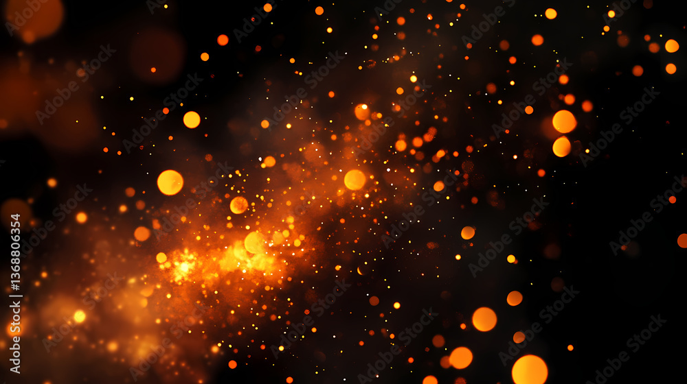 Fototapeta premium sparks embers illuminating