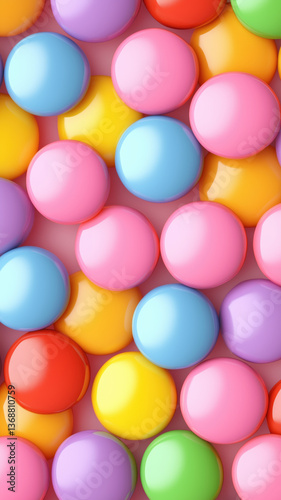 Vibrant candy button phone wallpaper showcasing glossy colorful circles in a playful arrangement.

