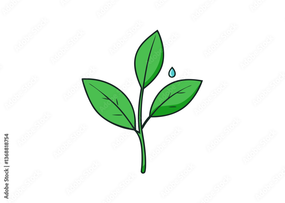 Fresh green leaves isolated on white signify natural spring growth Fresh green leaves isolated on white signify natural spring growth