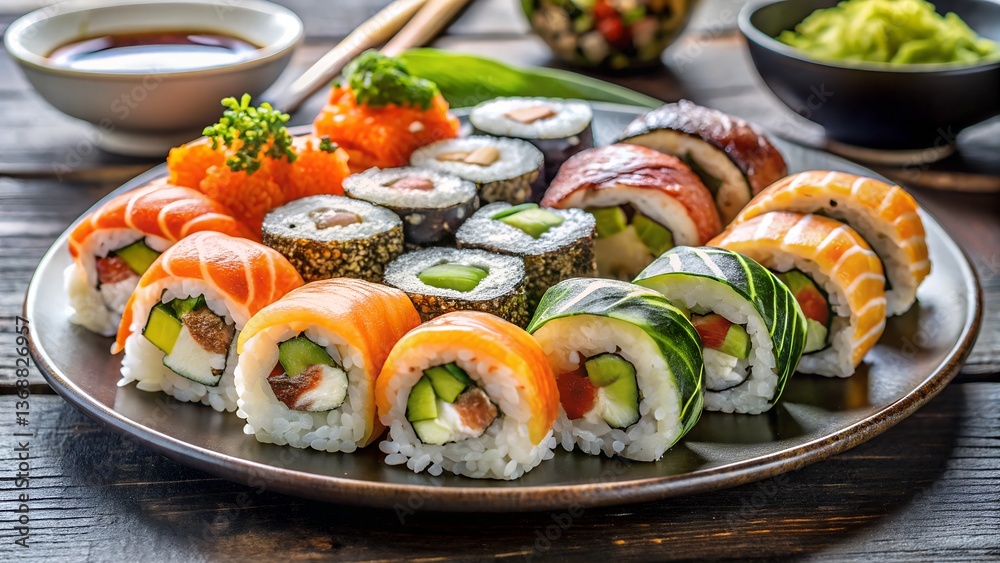 Sushi on a plate Sushi on a plate