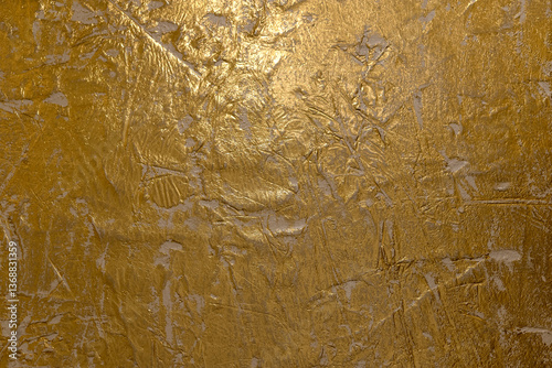 Obraz na płótnie Abstract Textured Gold Venetian plaster Surface with Shimmering Highlights. w salonie