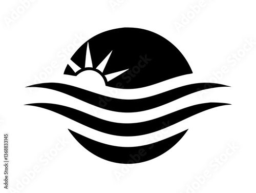 balck beaeh logo vector design