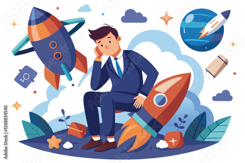 Fail start up business, new business risk or unexpected entrepreneur bankruptcy concept