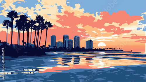 Coronado Beach - Oceanfront City .eps